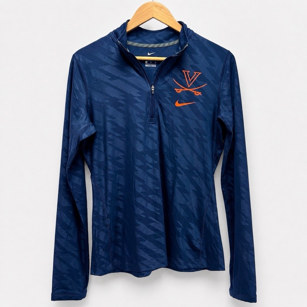 Nike Dri-FIT Virginia Cavaliers Quarter Zip Pullover Navy Blue Women's Medium
